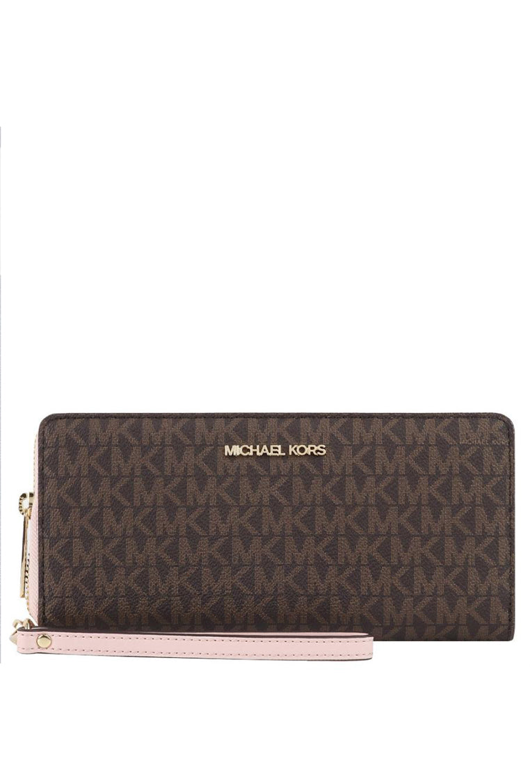 Michael Kors MK Jet Set Powder Blush Large store Continental Wallet