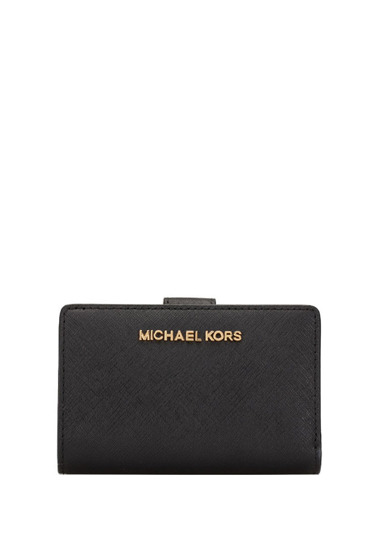 Michael Kors Jet Set Travel Medium Bifold Zip Coin Wallet Black Haute Style Malaysia