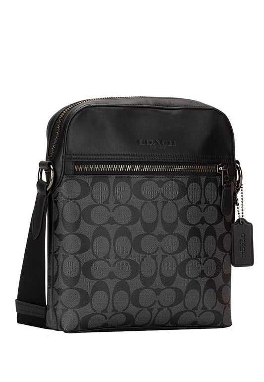 Coach Houston Flight Bag In Signature Canvas - Black