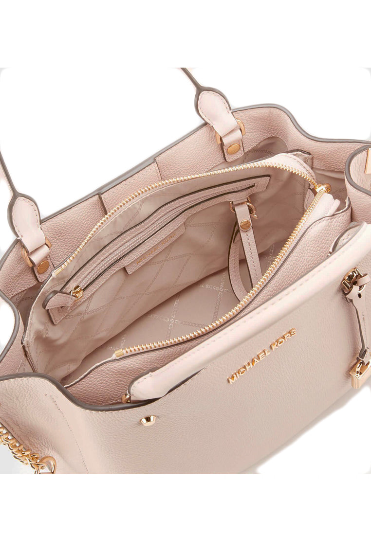 Michael Kors Arielle Mediumn Pebbled Leather Satchel - Soft Pink