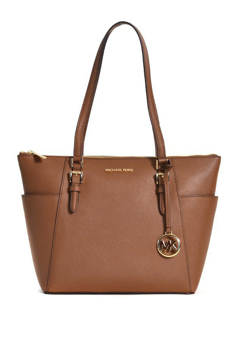 Michael Kors Charlotte Large Top Zip Tote Bag - Brown