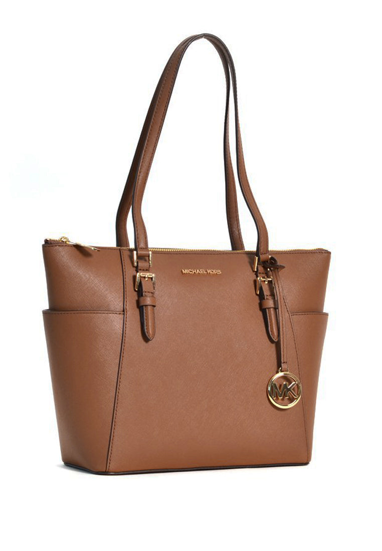 Michael Kors Charlotte Large Top Zip Tote Bag - Brown