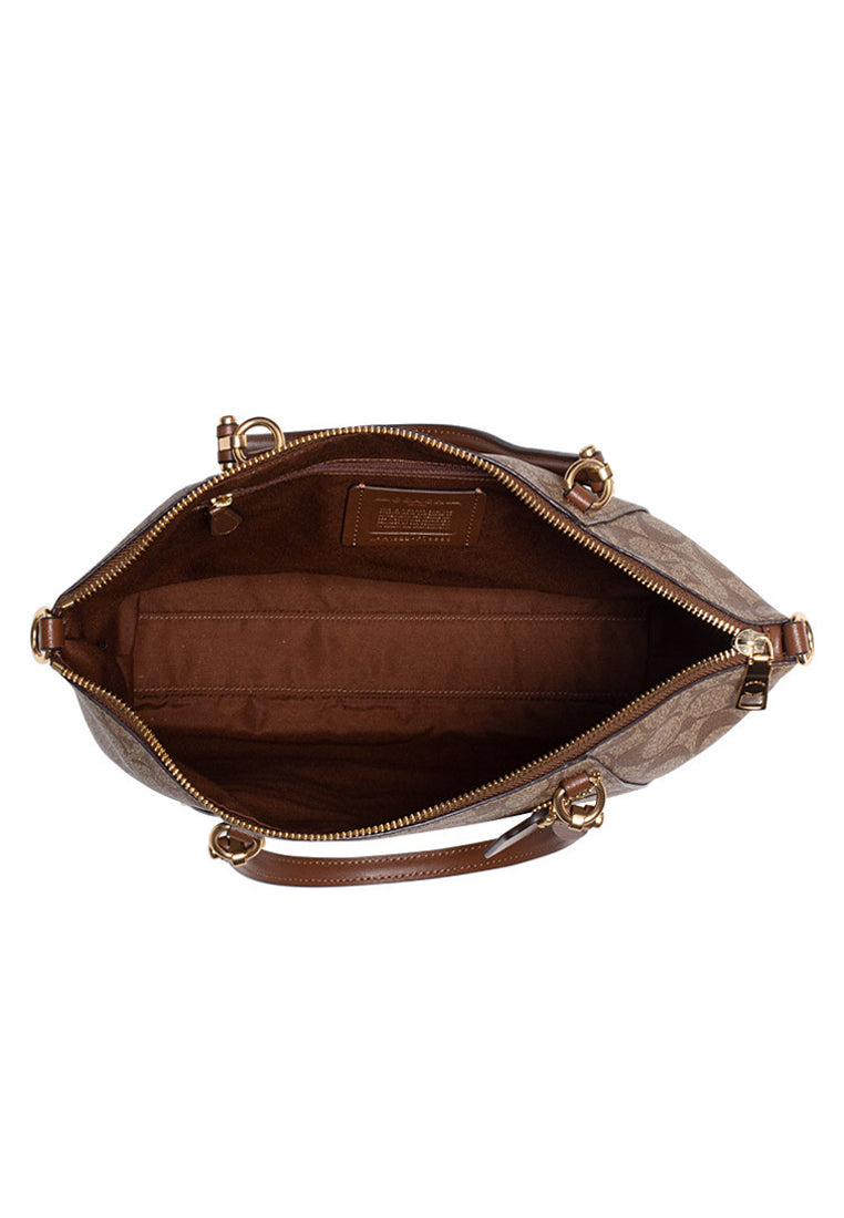 Coach Prairie Satchel In Signature Canvas - Brown