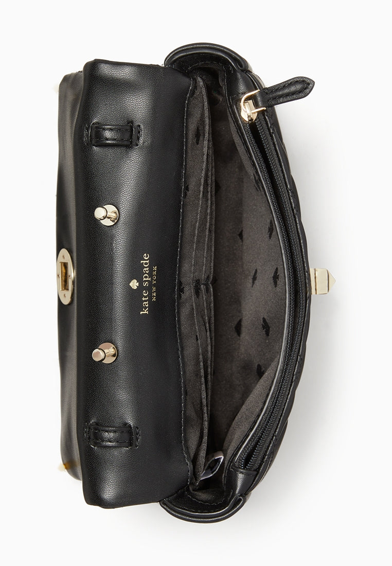 Kate Spade Natalia Flap Turnlock Crossbody Bag - Black