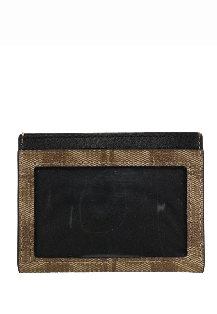 Coach Slim ID Card Case In Signature Canvas - Brown