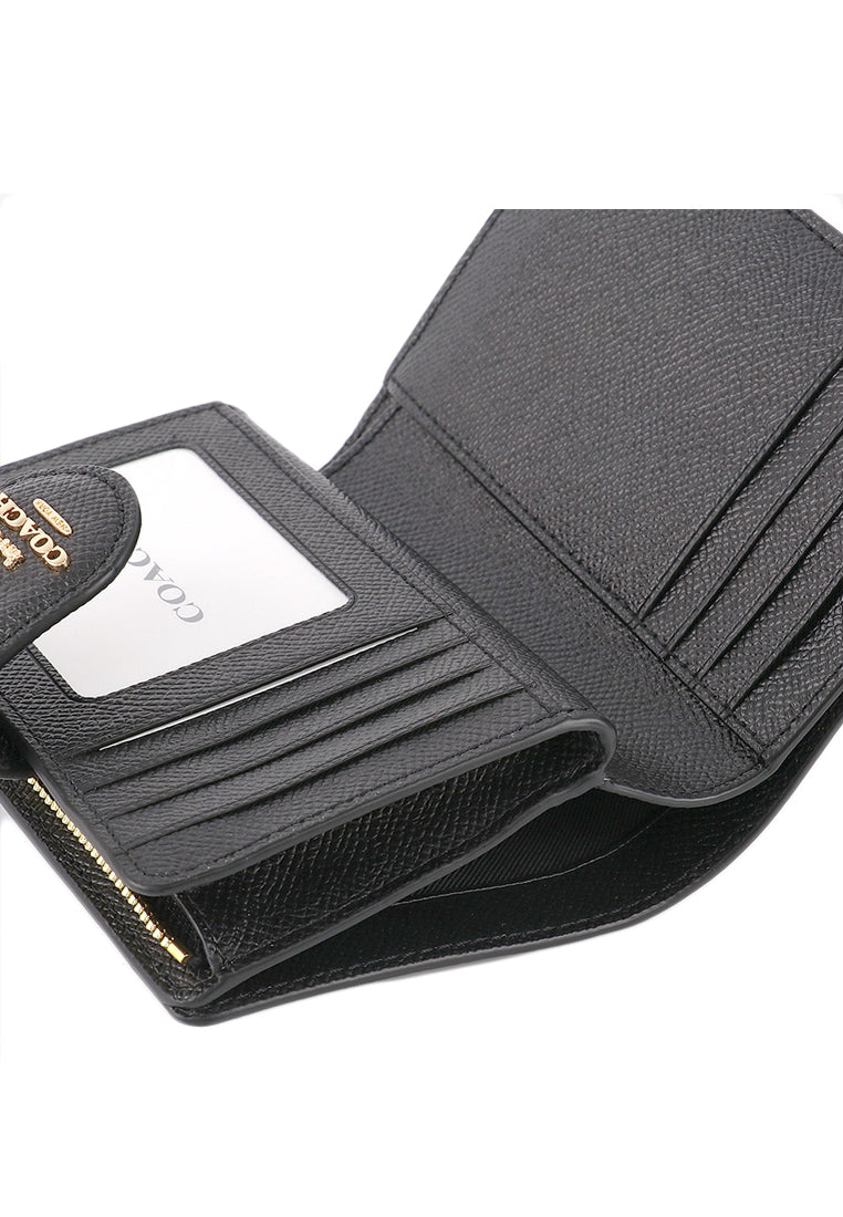 Coach Medium Corner Zip Wallet - Black