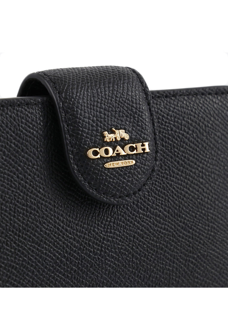 Coach Medium Corner Zip Wallet - Black