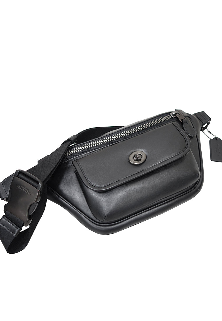 Coach Mens Heritage Belt Bag - Black