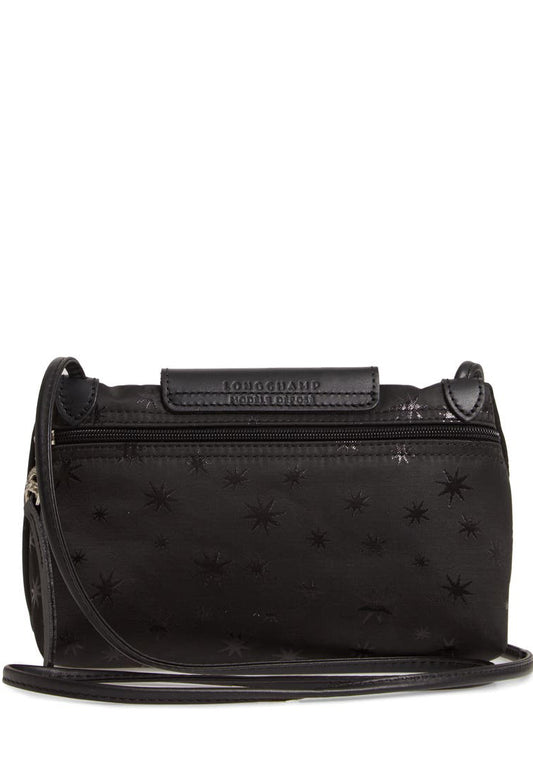 Longchamp Le Pliage Mini Etoiles Jacquard Crossbody Bag - Black