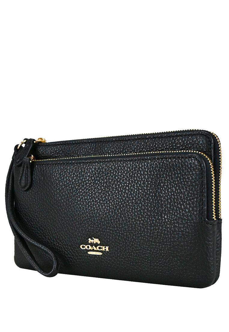 Coach Double Zip Wallet - Black