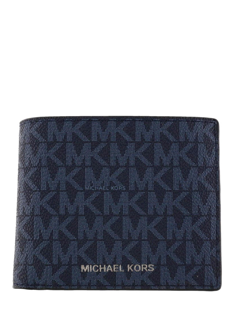 Michael Kors Mens Signature Cooper Billfold Wallet With Passcase - Admiral Blue