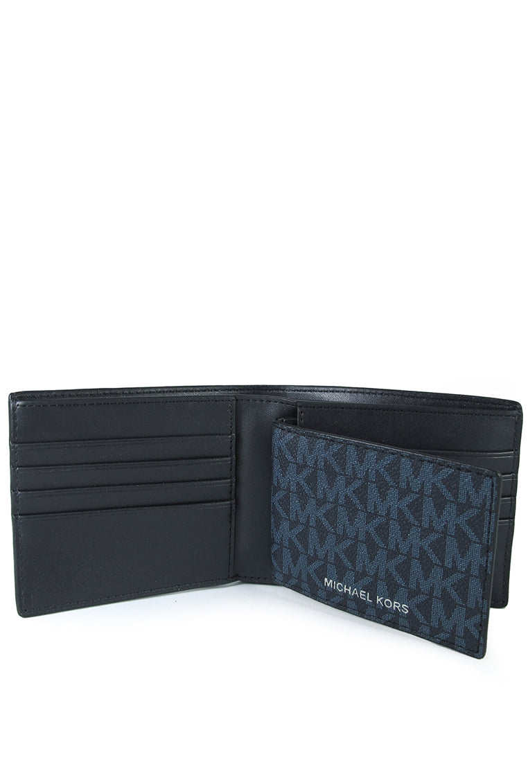 Michael Kors Mens Signature Cooper Billfold Wallet With Passcase - Admiral Blue