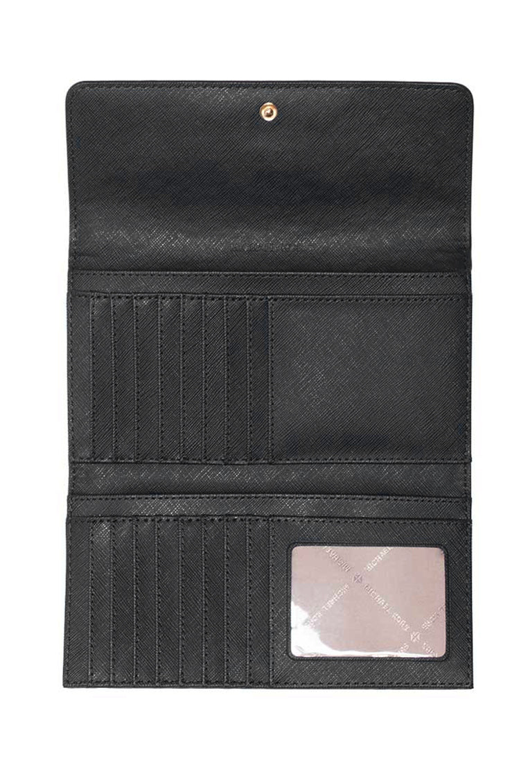 Michael Kors Jet Set Travel Large Trifold Wallet - Black