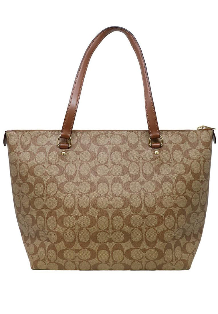 Coach Gallery Tote In Signature Canvas - Brown