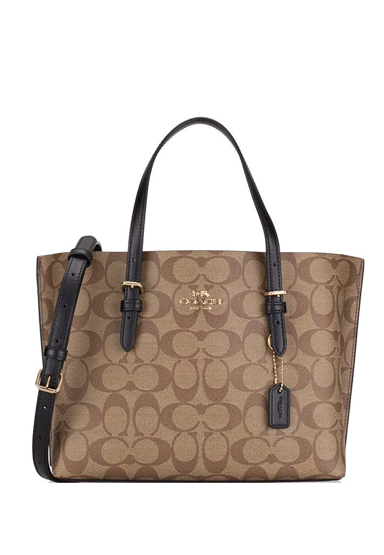 Coach Mollie Tote 25 In Signature Canvas - Brown/Black