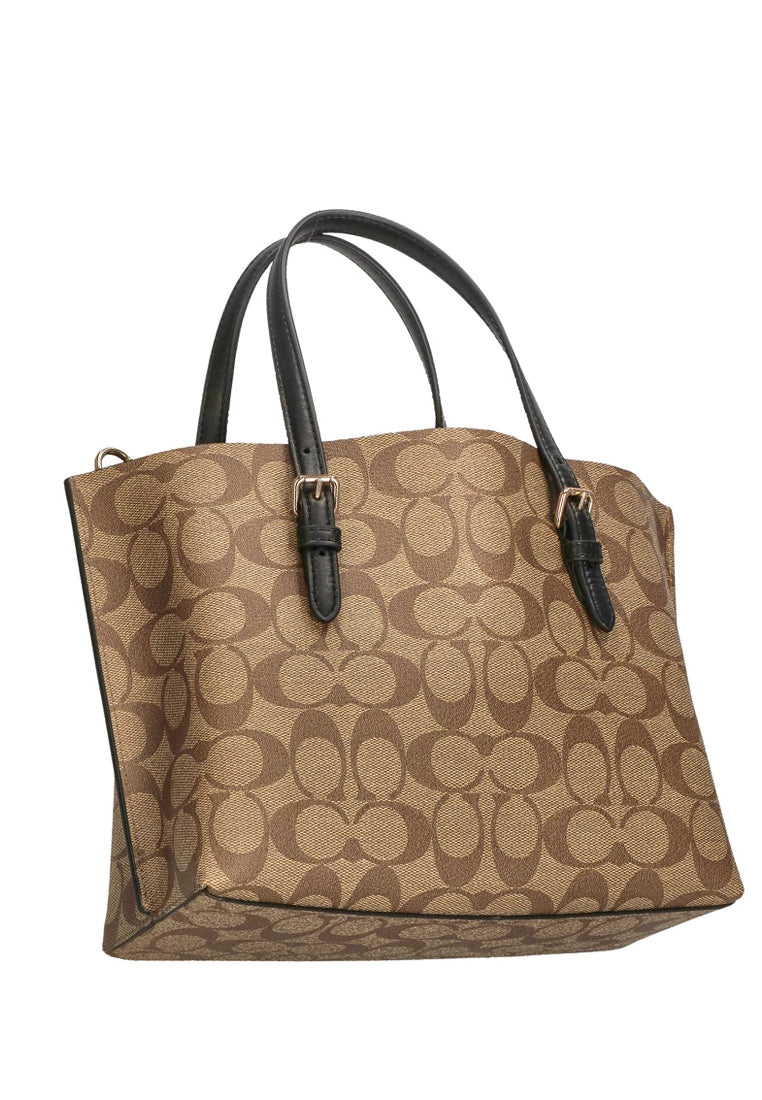 Coach Mollie Tote 25 In Signature Canvas - Brown/Black