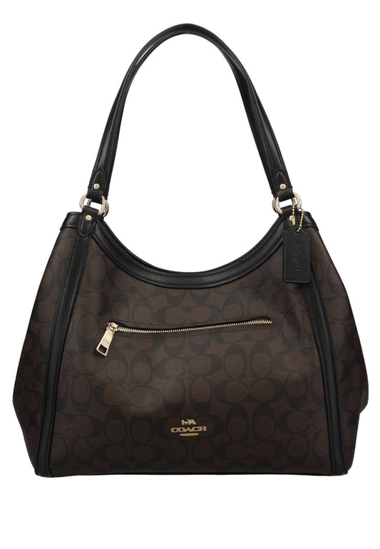 Coach Kristy Shoulder Bag In Signature Canvas - Dark Brown