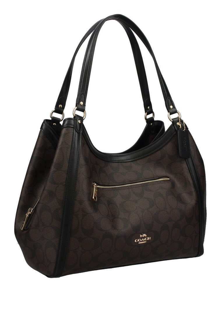 Coach Kristy Shoulder Bag In Signature Canvas - Dark Brown