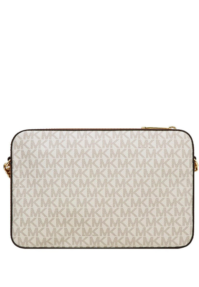 Michael Kors Jet Set Signature Large East West Crossbody - Vanilla