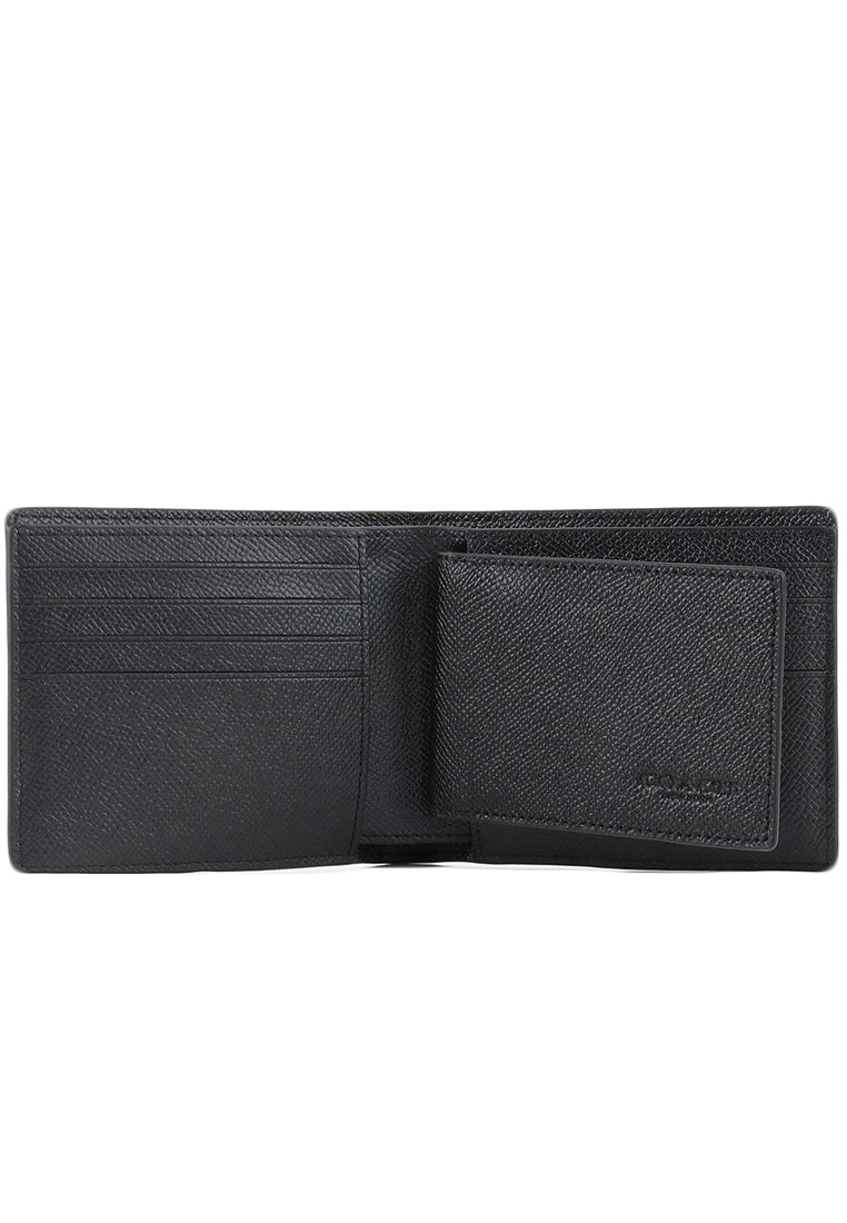 Coach 3 In 1 Mens Wallet - Black