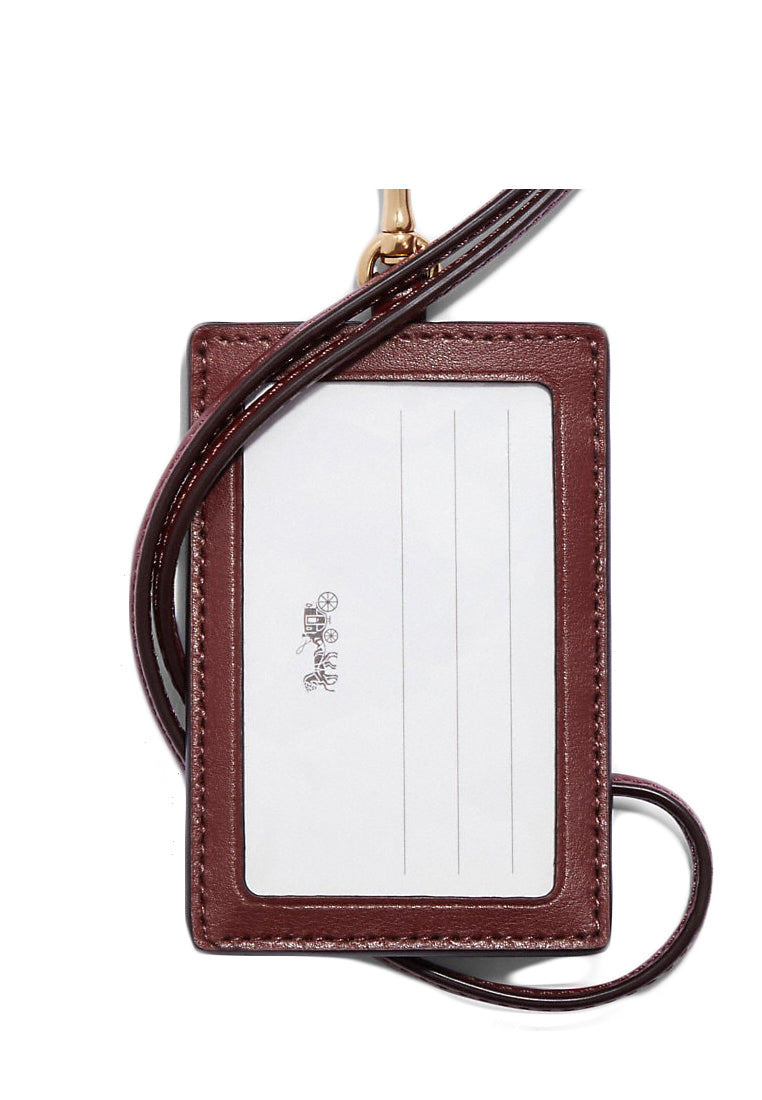 Coach ID Lanyard in Signature Canvas With Wildflower Print - Brown