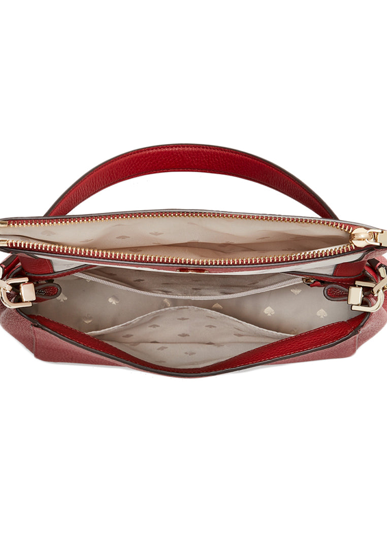 Kate Spade Leila Medium Flap Shoulder Bag - Red Currant