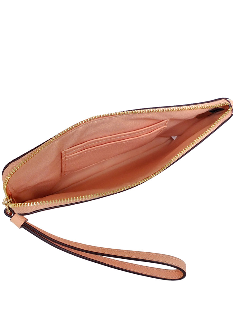 Coach Large Corner Zip Wristlet - Faded Blush