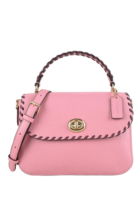 Coach Marlie Top Handle Satchel With Whipstitch - Pink