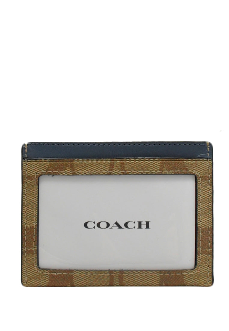 Coach Boxed Card Case And Belt Gift Set In Colorblock Signature Canvas - Brown