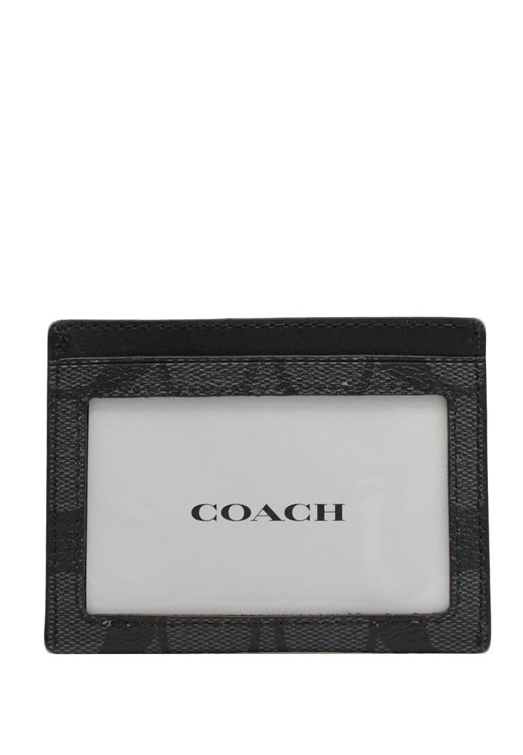 Coach Boxed Card Case And Belt Gift Set In Colorblock Signature Canvas - Black