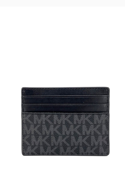 Michael Kors Cooper Tall Card Case In Signature - Black