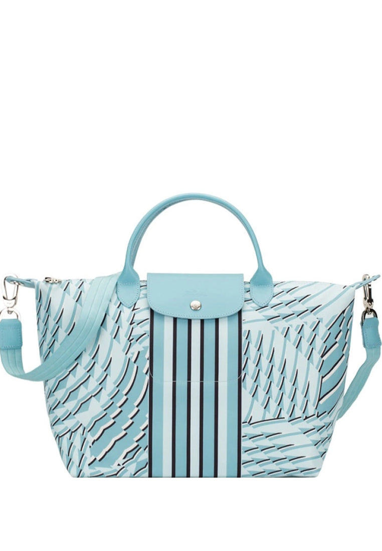 Longchamp Le Pliage Neo Pastel Medium Top Handle Handbag - Aqua Blue