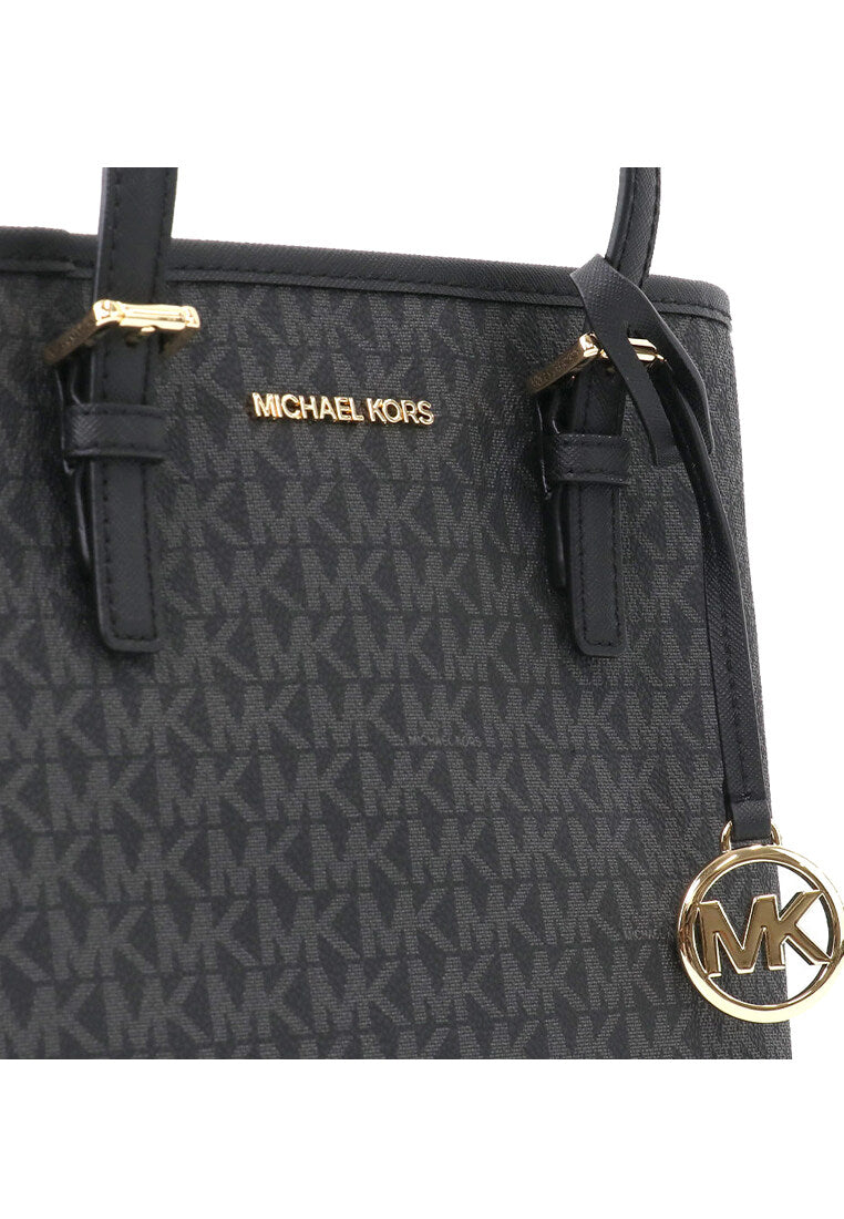 Michael Kors Jet Set Travel Extra-Small Logo Top-Zip Tote Bag - Black