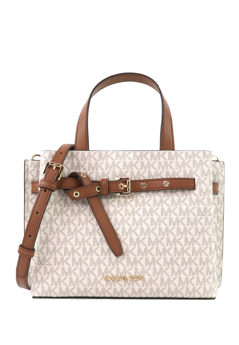 Michael Kors Emilia Small Logo Satchel - Vanilla