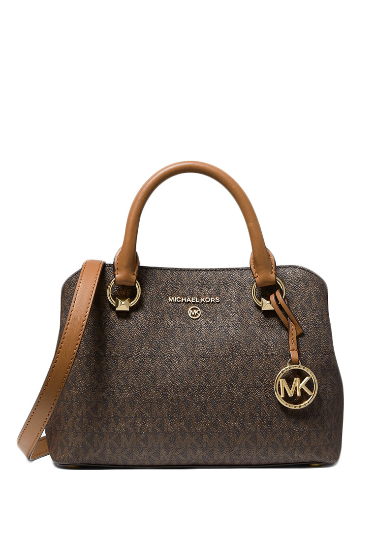 Michael Kors Edith Small Logo Satchel - Brown