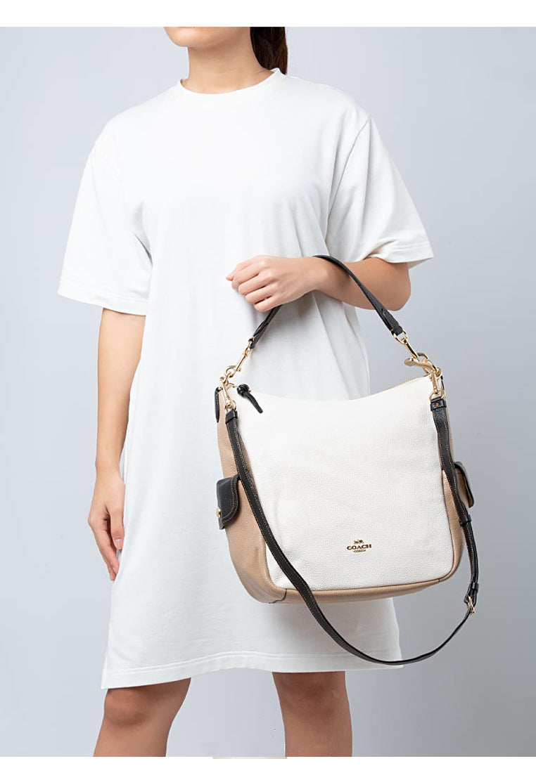 Coach Pennie Shoulder Bag In Colorblock - White/Multi