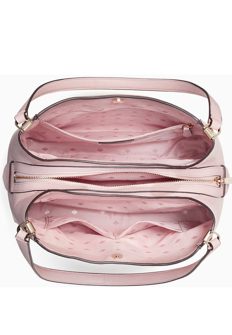 Kate Spade Leila Medium Triple Compartment Shoulder Bag - Rose Smoke