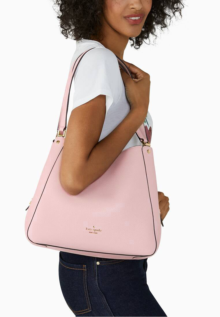 Kate Spade Leila Medium Triple Compartment Shoulder Bag - Rose Smoke