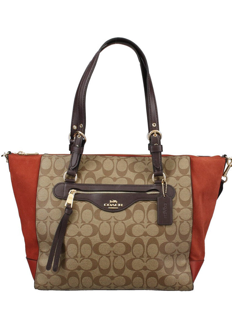 Coach Kleo Carryall In Signature Canvas - Brown