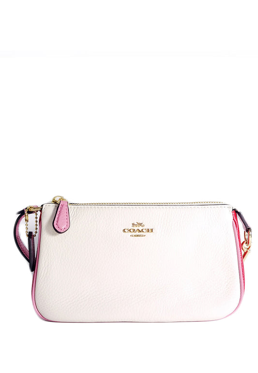 Coach Nolita 19 In Colorblock - White/Red