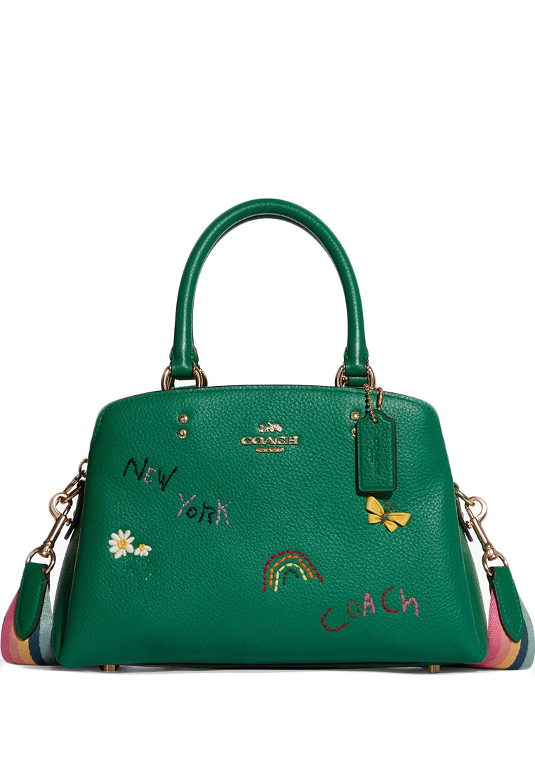 Coach Mini Lillie Carryall With Diary Embroidery - Green