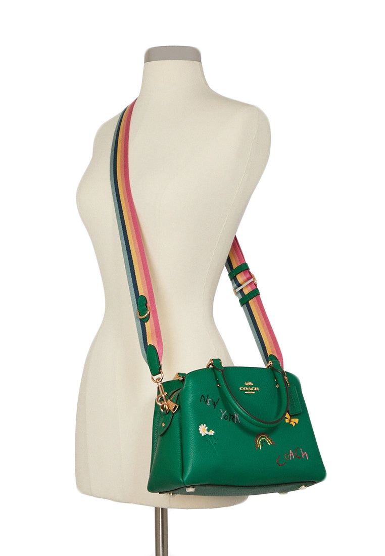 Coach Mini Lillie Carryall With Diary Embroidery - Green