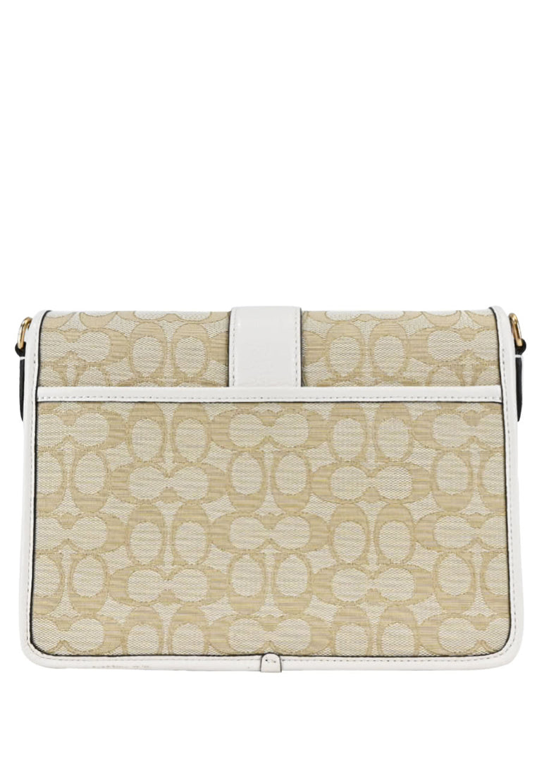 Coach Lonnie Crossbody In Signature Jacquard - Light Brown/White