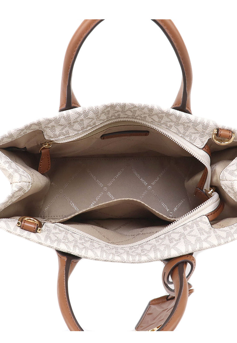 Michael Kors Mirella Small Logo Crossbody - Vanilla/Brown