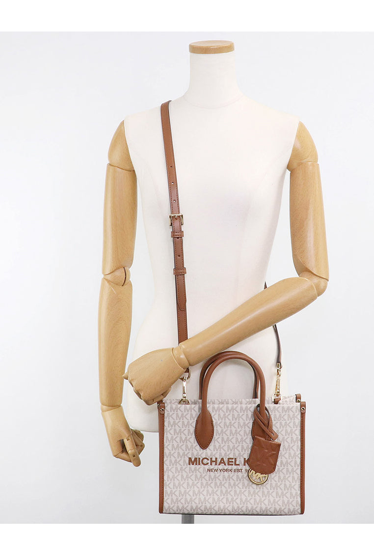 Michael Kors Mirella Small Logo Crossbody - Vanilla/Brown