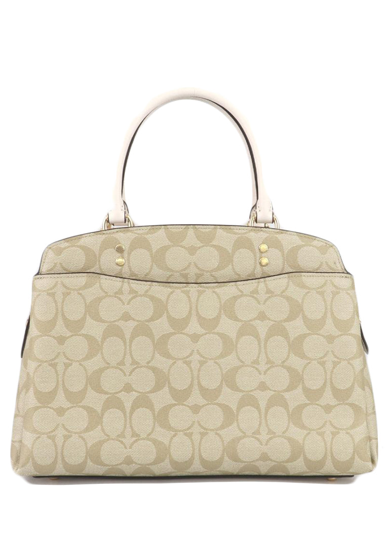 Coach Lillie Carryall In Signature Canvas - Light Brown/White