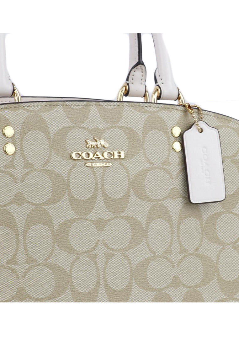 Coach Lillie Carryall In Signature Canvas - Light Brown/White