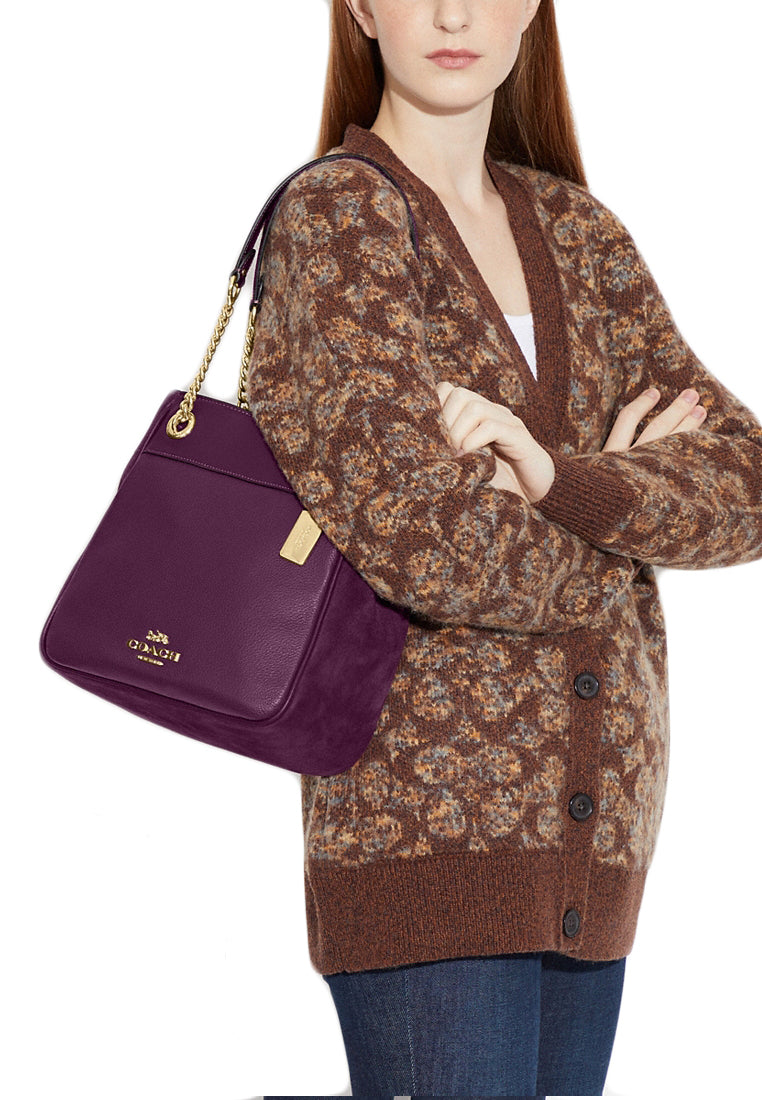 Coach Cammie Chain Bucket Bag - Boysenberry