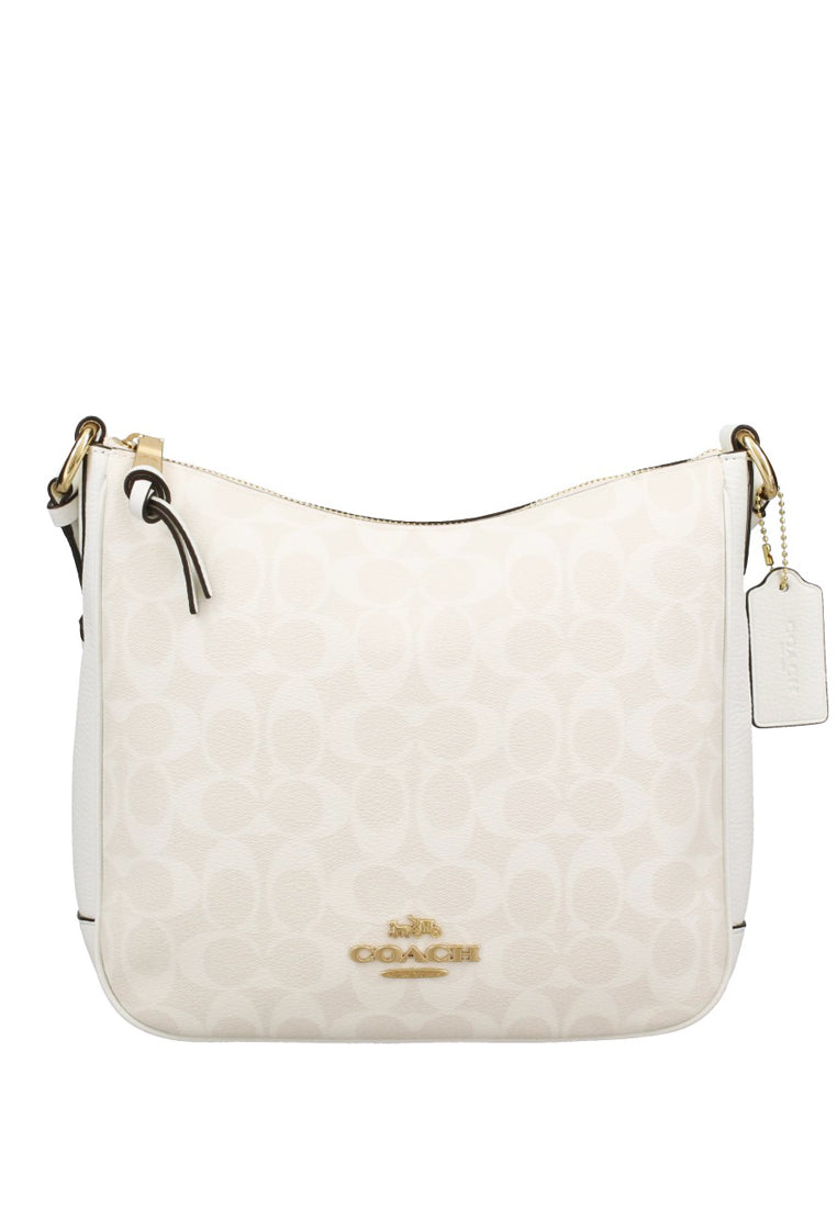 Coach Ellie File Bag In Signature Canvas - White