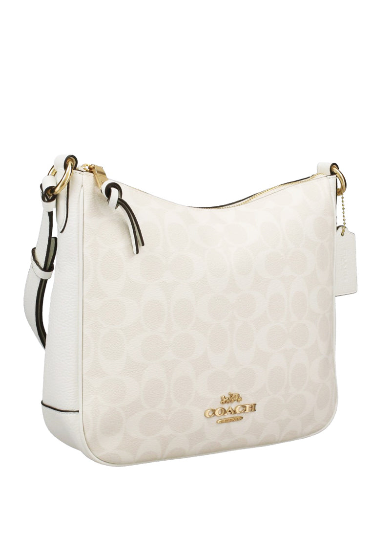 Coach Ellie File Bag In Signature Canvas - White